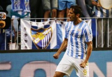 04/10/14  PARTIDP PRIMERA DIVISION 
MALAGA - GRANADA 
PRIMER GOL ROQUE SANTA CRUZ EMPATE 1-1
ALEGRIA 