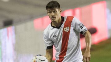 Fran García, durante el Rayo-Sabadell.