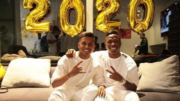 Rodrygo y Vinicius brindaron por un 2020 lleno de goles y éxitos