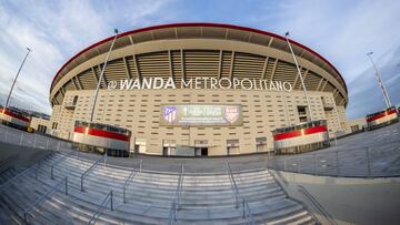 Fachada del Wanda Metropolitano, estadio del Atlético de Madrid.