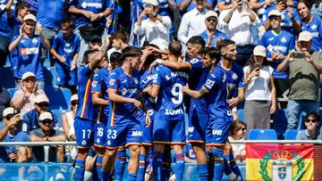 Mario Martín celebra un gol.