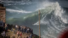 Portugal, Nazare, 2022/11/25. Nazare in official waiting period for the World Surf League Big Wave season 2022/2023 .  (Photo by Guillaume Pinon/NurPhoto via Getty Images)