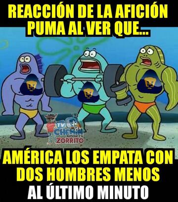 Pumas recibe la burla de los memes en el Clásico Capitalino