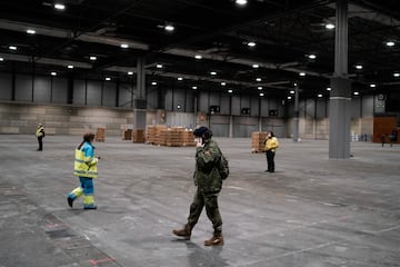 As Spain fights the spread of Covid-19, Madrid's IFEMA conference centre has been repurposed as a temporary hospital, with 5,500 beds.