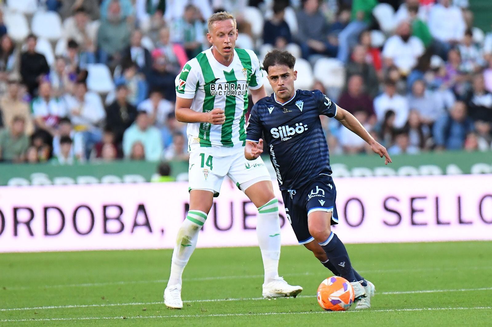 Óscar Melendo y Obolskii en el Nuevo Arcángel. Foto: Cádiz CF.