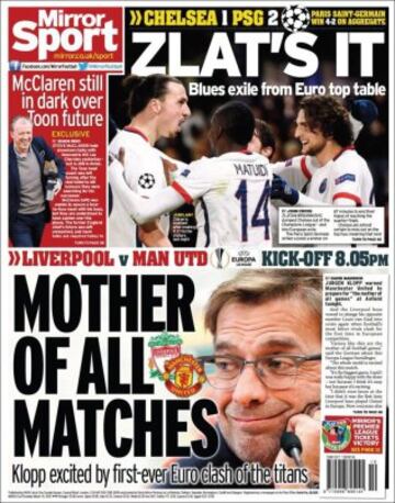 Portadas de la prensa mundial