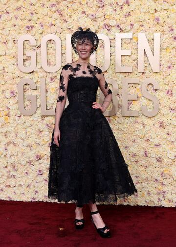 Rosamund Pike en los Golden Globes 2024. REUTERS/Mike Blake