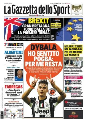 Portadas de la prensa mundial