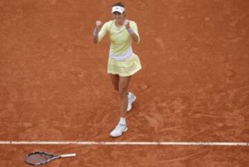 El pase de Muguruza a la final de Roland Garros en imágenes