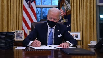 Biden has laid out an ambitious set of goals to tackle wide ranging problems facing the US in his first 100 days, he began hours after being sworn in.