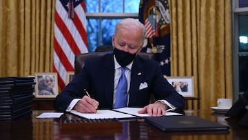 Biden has laid out an ambitious set of goals to tackle wide ranging problems facing the US in his first 100 days, he began hours after being sworn in.