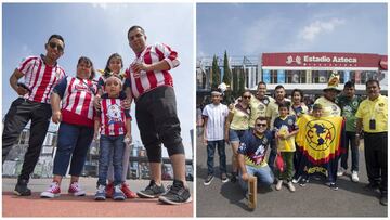 Un gran número de aficionados de América y Chivas se dieron cita en el Estadio Azteca custodiados por más de 3 mil elementos de seguridad.