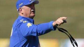 Scolari durante un entrenamiento.