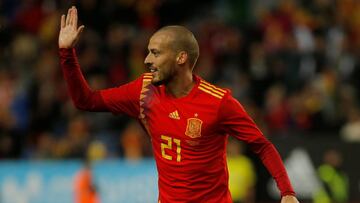 Silva tras marcar el cuarto gol de España.
