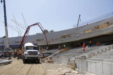 Así están en las obras del recinto de Concepción.