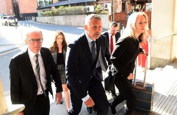 Ryan Giggs, a su llegada al tribunal el 11 de agosto.