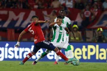 Atlético Nacional e Independiente Medellín empataron en el clásico paisa de la décima jornada de la Liga BetPlay 2023-I. Luciano Pons y Dorlan Pabón marcaron los dos goles del compromiso.