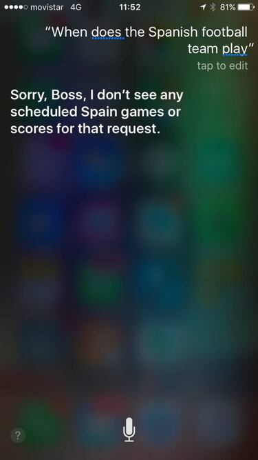 Apple's Siri really doesn't know about Euro 2016, or football...