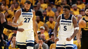 Rudy Gobert y Anthony Edwards -