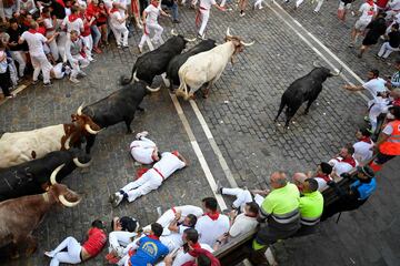 Hoy 8 de julio de 2022 se ha celebrado el segundo día de los encierros de los Sanfermines. Por las calles de Pamplona ha corrido los toros de la ganadería Fuente Ymbro.