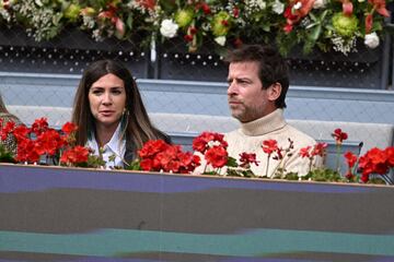 Manu Baqueiro durante el partido de Rafa Nadal en el Mutua Madrid Open.