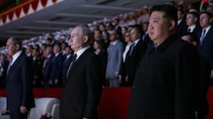 Russia's President Vladimir Putin and North Korea's leader Kim Jong Un attend a gala concert in Pyongyang, North Korea June 19, 2024. Sputnik/Gavriil Grigorov/Pool via REUTERS ATTENTION EDITORS - THIS IMAGE WAS PROVIDED BY A THIRD PARTY.