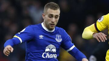 Gerard Deulofeu con el Everton.