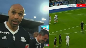 Thierry Henry sorprende con un golazo de tiro libre en partido amistoso