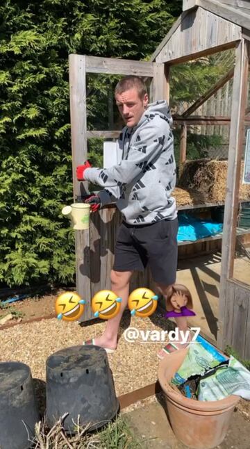 Jamie Vardy, de marcar goles en la Premier... a cultivar sus propios vegetales