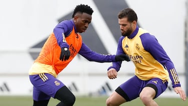 Vinicius, este domingo en Valdebebas en la última sesión del año.