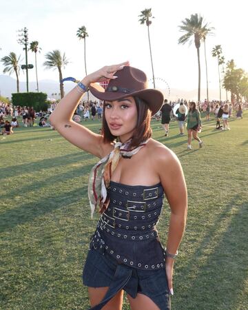Marina Rivers durante el Festival de Música y Artes del Valle de Coachella 2025 en el Empire Polo Club el 11 de abril de 2025 en Indio, California.