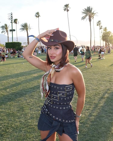 Marina Rivers durante el Festival de Música y Artes del Valle de Coachella 2025 en el Empire Polo Club el 11 de abril de 2025 en Indio, California.