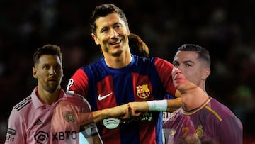 Lewandowski, Ronaldo and Messi