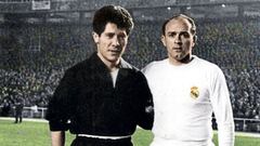 S&iacute;vori y Di St&eacute;fano, en el Bernab&eacute;u en 1962.