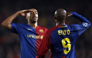 He formed a partnership at Camp Nou with Samuel Eto'o.