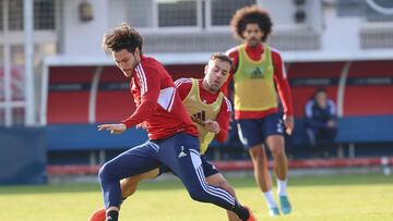 Rubén Peña en un entrenamiento anterior.