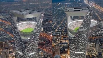 La locura que prepara Arabia Saudita para el Mundial 2034: un estadio en un rascacielos