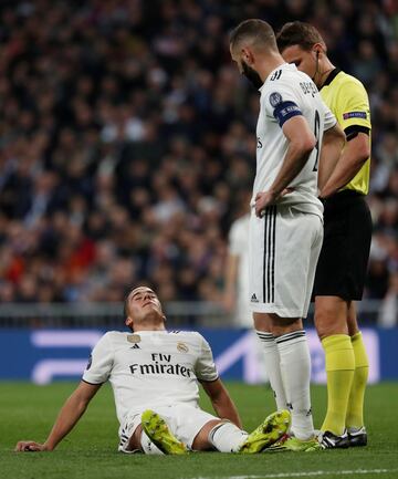 Lucas Vázquez se retiró lesionado.