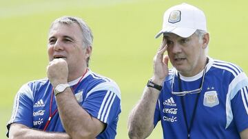 Alejandro Sabella y Claudio Gugnali, Selección Argentina durante el Mundial de Brasil 2014