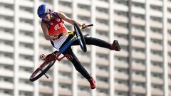 TOKYO, JAPAN - JULY 28: Daniel Dhers of Team Venezuala rides during a training session for the Cycling BMX Freestyle at Ariake Urban Sports Park ahead of the Tokyo Olympic Games on July 28, 2021 in Tokyo, Japan. (Photo by Cameron Spencer/Getty Images)