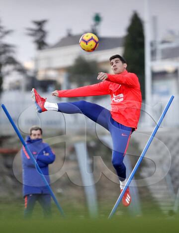 Álvaro Morata se ejercitó en la Ciudad Deportiva del Cerro del Espino.