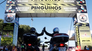 GRAF9283. VALLADOLID, 13/01/2022.- Instalaciones de la Antigua Hípica Militar de Valladolid, que acoge la 40ª edición de la concentración motera "Pingüinos". EFE/Jesús Luque