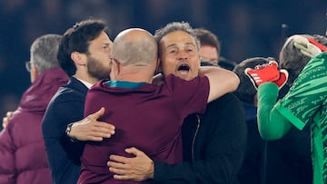 Luis Enrique celebra el pase a la final.