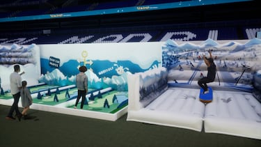 Minigolf y simulador de snowboard.