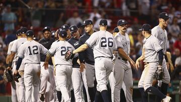 Yankees celebran victoria sobre los Red Sox