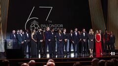 Soccer Football - 2023 Ballon d'Or - Chatelet Theatre, Paris, France - October 30, 2023 Nominees are pictured on stage during the awards REUTERS/Stephanie Lecocq