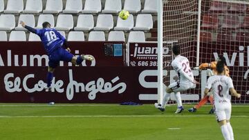 El primer gol del Alcorcón ante el Albacete.