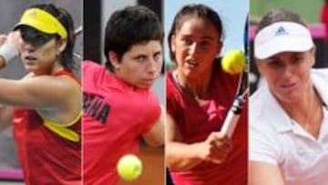 Garbi&ntilde;e Muguruza, Carla Su&aacute;rez, Sara Sorribes y Anabel Medina formar&aacute;n el equipo de Espa&ntilde;a que se medir&aacute; a Italia en la Copa Federaci&oacute;n.