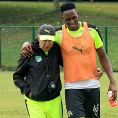 Yerry Mina entrena con el Cali de su amigo Gerardo Pelusso