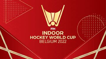 Imagen del logo de los Mundiales de Hockey Sala de Bélgica 2022.